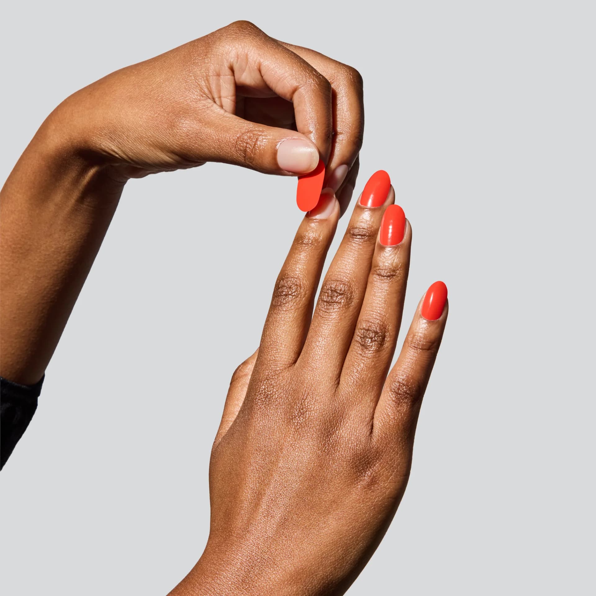 Applying Glaize stick-on gel nails